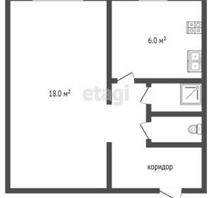 1-к квартира, вторичка, 26м2, 3/5 этаж