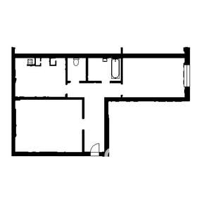 2-к квартира, вторичка, 52м2, 6/10 этаж