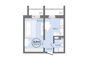 1-к квартира, вторичка, 38м2, 3/16 этаж