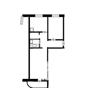 2-к квартира, вторичка, 49м2, 9/10 этаж