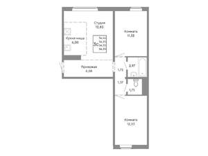 3-к квартира, вторичка, 56м2, 2/10 этаж