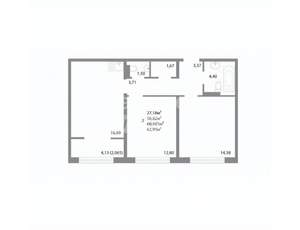 3-к квартира, вторичка, 63м2, 14/17 этаж