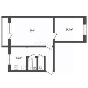 2-к квартира, вторичка, 44м2, 5/5 этаж
