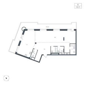 1-к квартира, вторичка, 137м2, 8/10 этаж