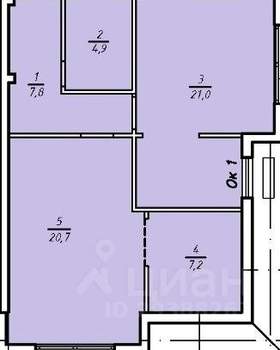 6-к квартира, вторичка, 106м2, 5/5 этаж