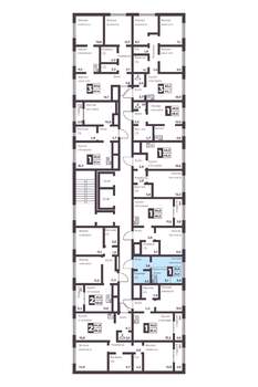 2-к квартира, строящийся дом, 64м2, 7/17 этаж