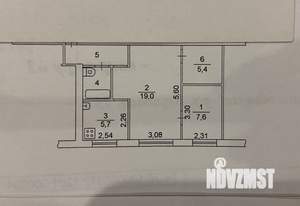 2-к квартира, вторичка, 45м2, 1/5 этаж