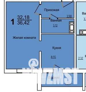 1-к квартира, вторичка, 32м2, 8/10 этаж