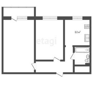 2-к квартира, вторичка, 47м2, 2/10 этаж