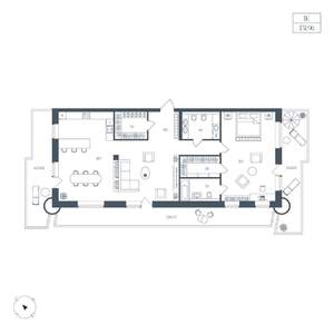 1-к квартира, вторичка, 132м2, 3/10 этаж