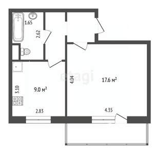 1-к квартира, вторичка, 36м2, 9/11 этаж