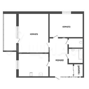 2-к квартира, вторичка, 56м2, 2/10 этаж