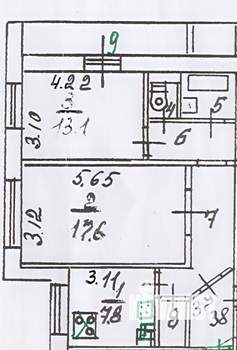 2-к квартира, вторичка, 53м2, 10/10 этаж