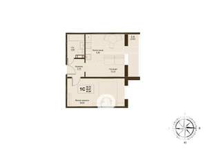 2-к квартира, вторичка, 43м2, 4/9 этаж