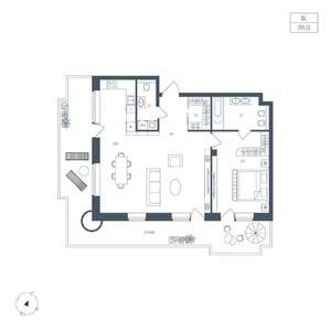 1-к квартира, вторичка, 89м2, 7/8 этаж
