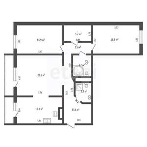 3-к квартира, вторичка, 106м2, 7/10 этаж
