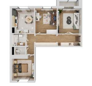 3-к квартира, вторичка, 73м2, 10/18 этаж