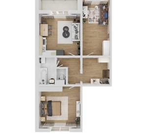 3-к квартира, вторичка, 73м2, 2/18 этаж