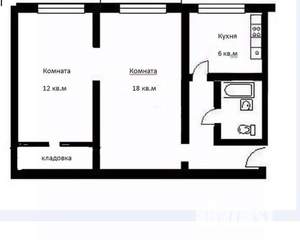 2-к квартира, вторичка, 46м2, 2/5 этаж