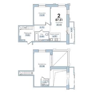 3-к квартира, вторичка, 88м2, 10/10 этаж