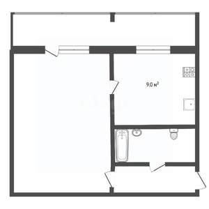 1-к квартира, вторичка, 33м2, 9/10 этаж