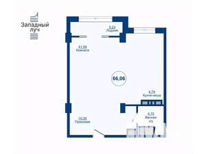 2-к квартира, вторичка, 66м2, 13/25 этаж