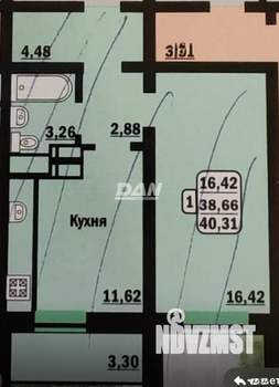 1-к квартира, вторичка, 39м2, 8/20 этаж