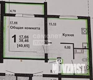 1-к квартира, вторичка, 39м2, 9/10 этаж
