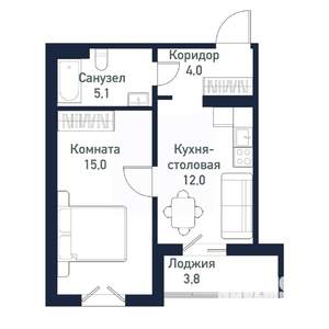 1-к квартира, вторичка, 36м2, 2/10 этаж