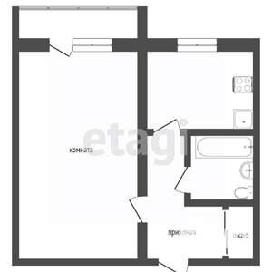1-к квартира, вторичка, 33м2, 5/5 этаж