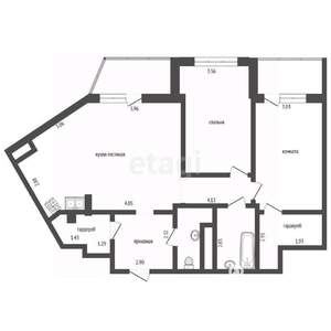 3-к квартира, вторичка, 95м2, 13/26 этаж