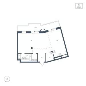 1-к квартира, вторичка, 88м2, 5/8 этаж