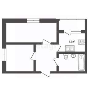 2-к квартира, вторичка, 41м2, 2/9 этаж