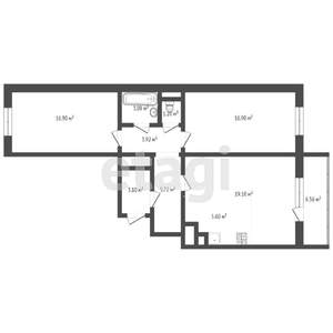 2-к квартира, вторичка, 76м2, 11/18 этаж