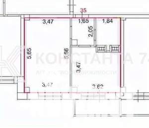 1-к квартира, вторичка, 39м2, 7/18 этаж