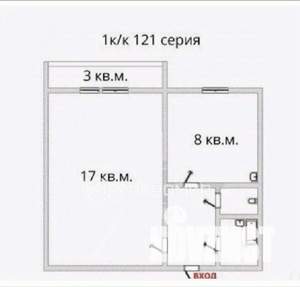 1-к квартира, вторичка, 34м2, 8/10 этаж
