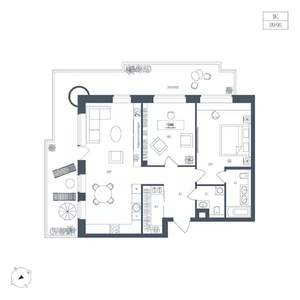 1-к квартира, вторичка, 90м2, 5/7 этаж