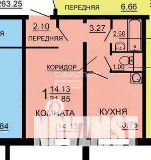 1-к квартира, сданный дом, 32м2, 1/11 этаж