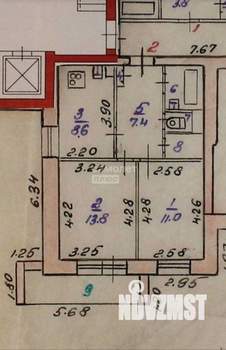 2-к квартира, вторичка, 46м2, 1/9 этаж