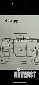 2-к квартира, вторичка, 46м2, 4/5 этаж