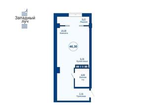 1-к квартира, вторичка, 46м2, 4/24 этаж