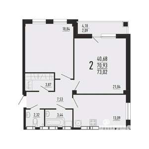 3-к квартира, вторичка, 71м2, 14/16 этаж