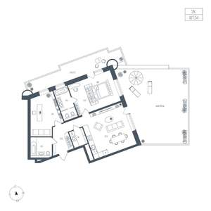 2-к квартира, вторичка, 118м2, 2/6 этаж