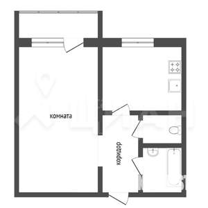 1-к квартира, вторичка, 33м2, 2/10 этаж