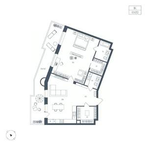 1-к квартира, вторичка, 105м2, 6/10 этаж