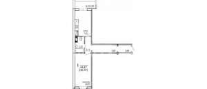 1-к квартира, сданный дом, 45м2, 1/10 этаж