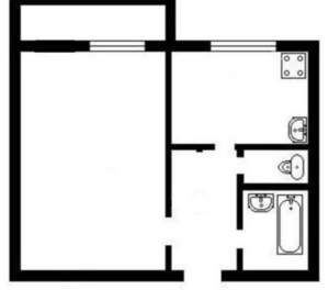 1-к квартира, вторичка, 34м2, 1/9 этаж