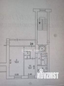 2-к квартира, вторичка, 43м2, 5/9 этаж