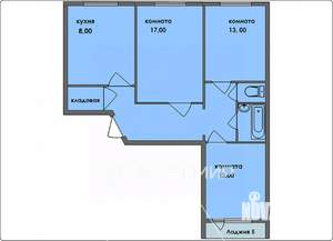 3-к квартира, вторичка, 68м2, 4/9 этаж