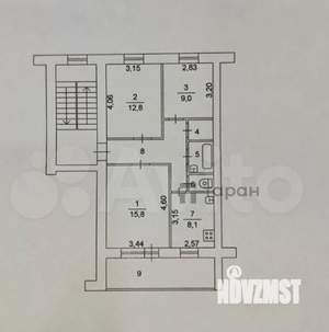 3-к квартира, вторичка, 61м2, 5/5 этаж